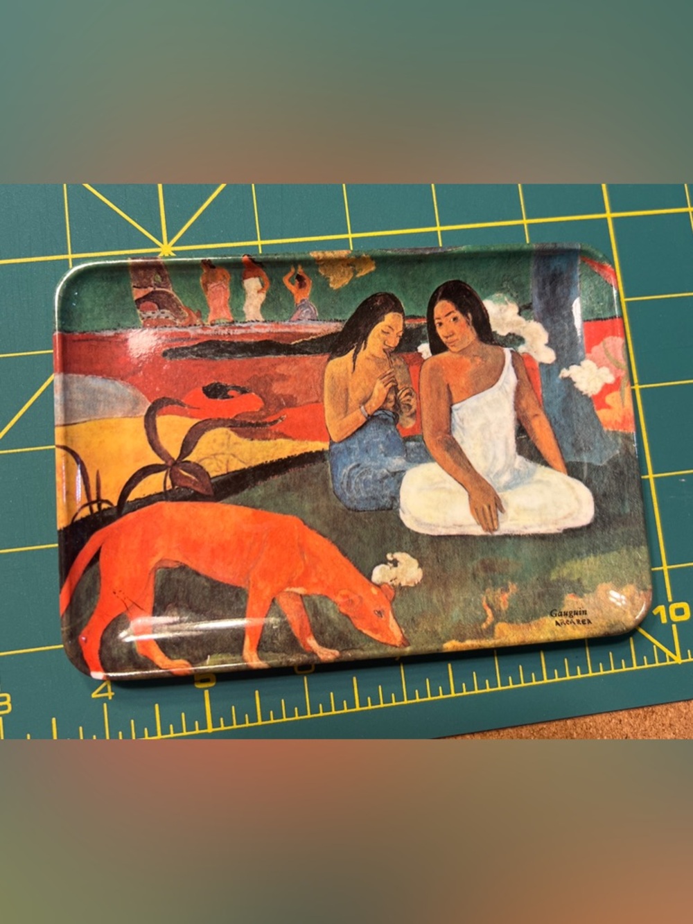 Tray Melamine Arearea by Paul Gauguin Made In Italy 6” X 4”